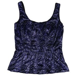 Vintage Cache Womens Size S Purple Black Swirl Velvet Tank Top NWT